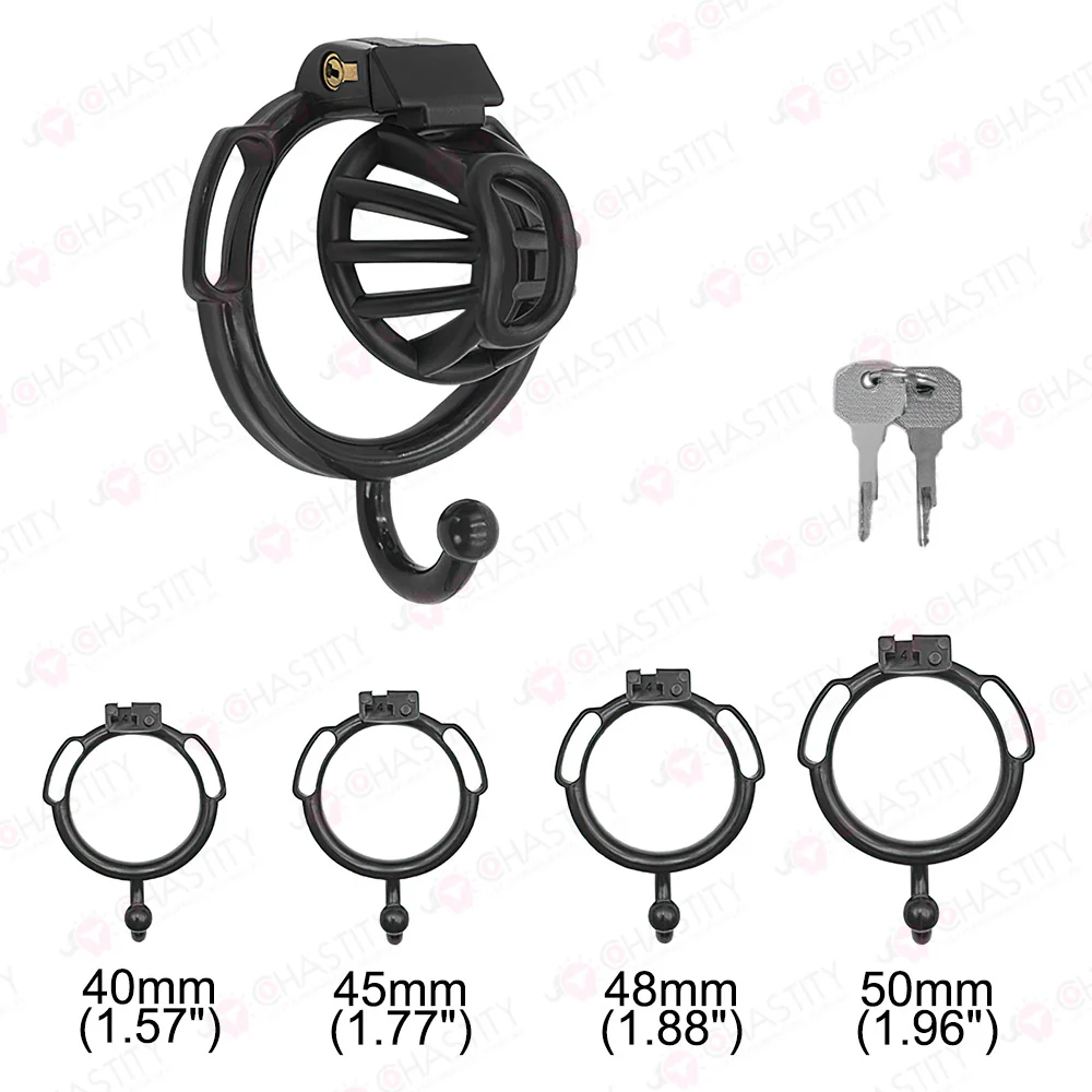 Wearable Ring With Hook Narrow Chastity Cage - Image 10
