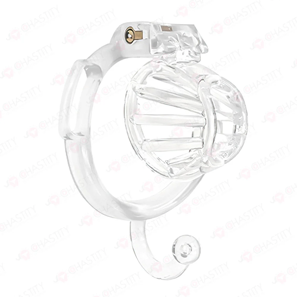 Wearable Ring With Hook Narrow Chastity Cage - Image 5