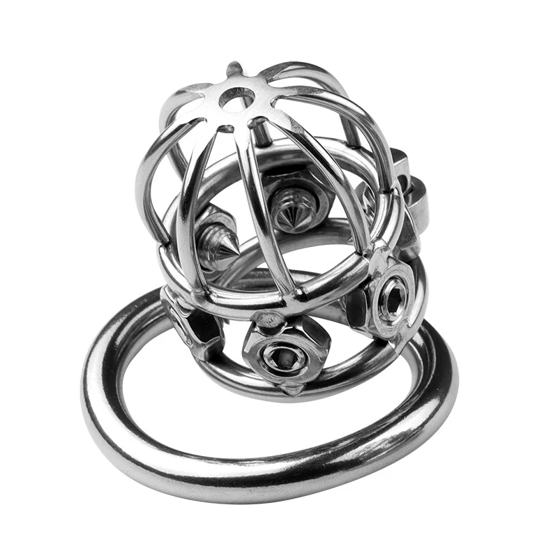 Painful Chastity Cage (3 Rings) - Image 4