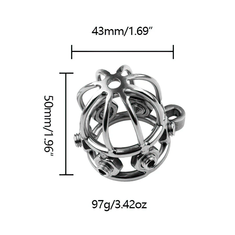 Painful Chastity Cage (3 Rings) - Image 5