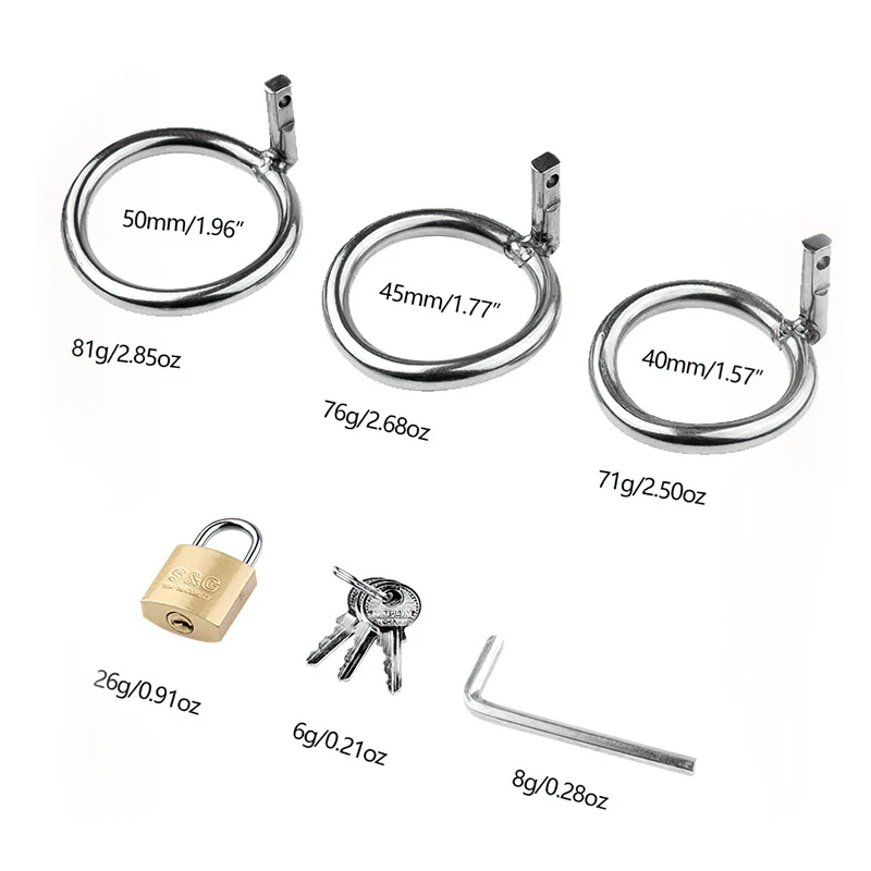 Painful Chastity Cage (3 Rings) - Image 6