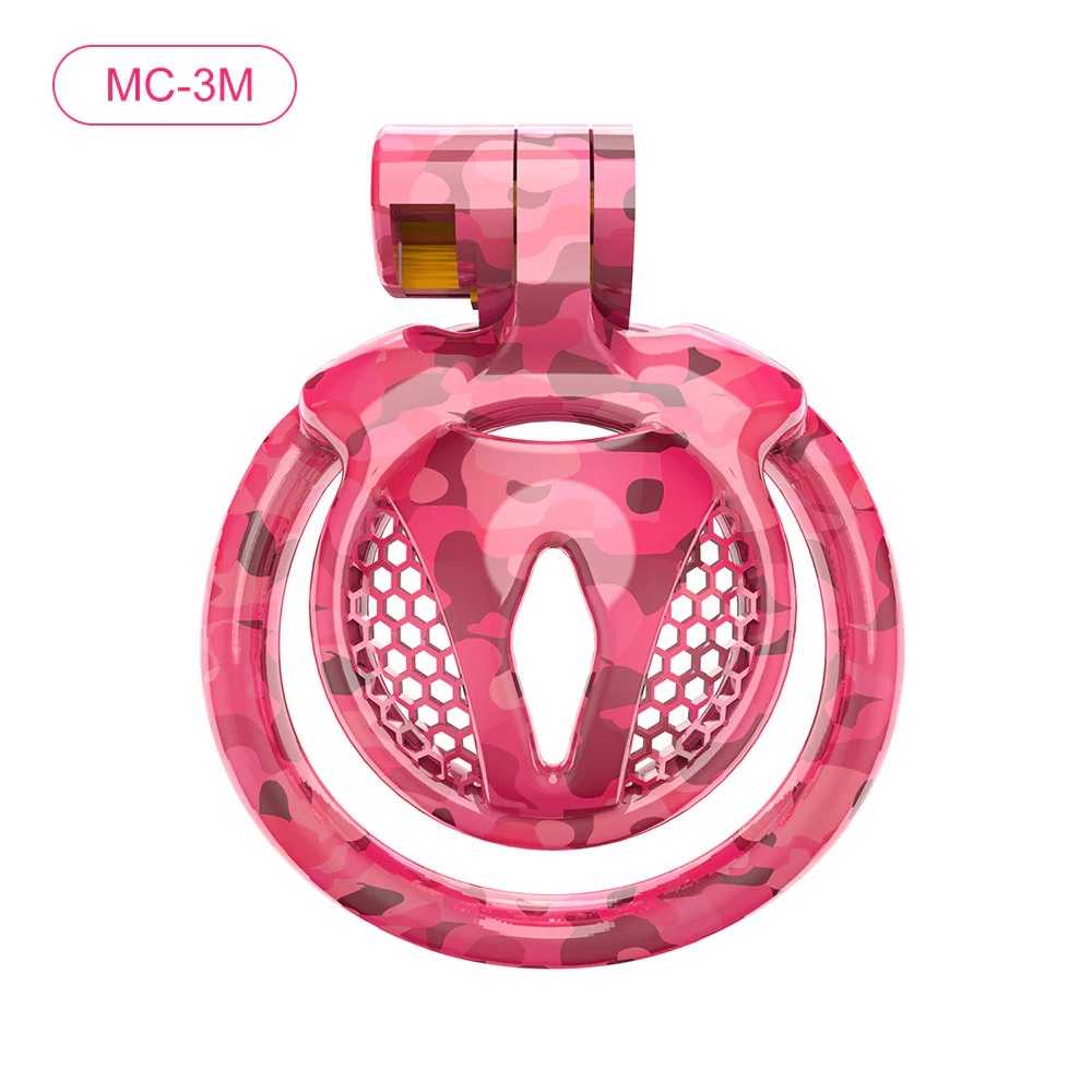 Pink Camouflage Chastity Cage - Image 3