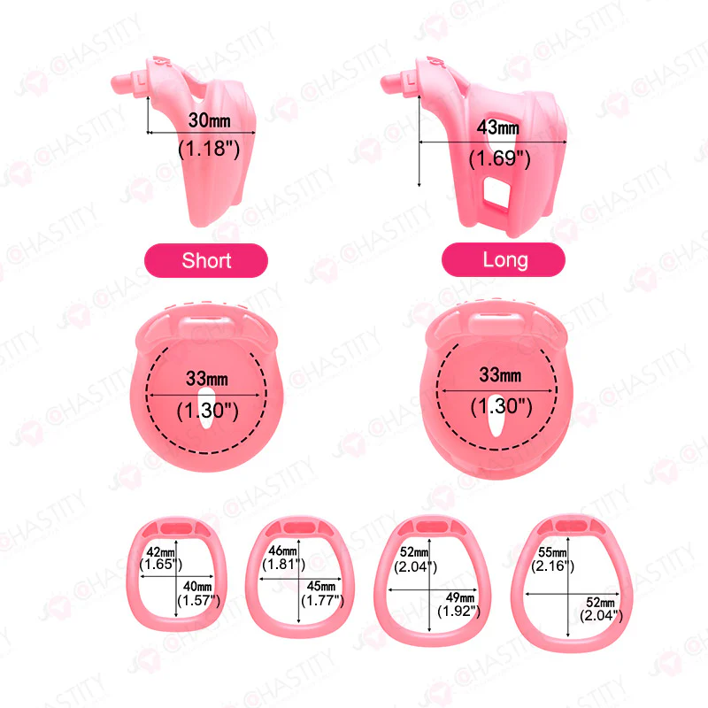 Pink Vulva Chastity Cage (Small Concealed Lock) - Image 3