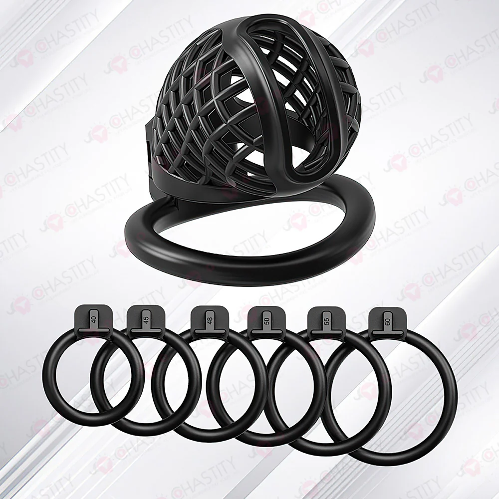 Plastic Spiderweb Cage For Chastity Twinks - Image 7