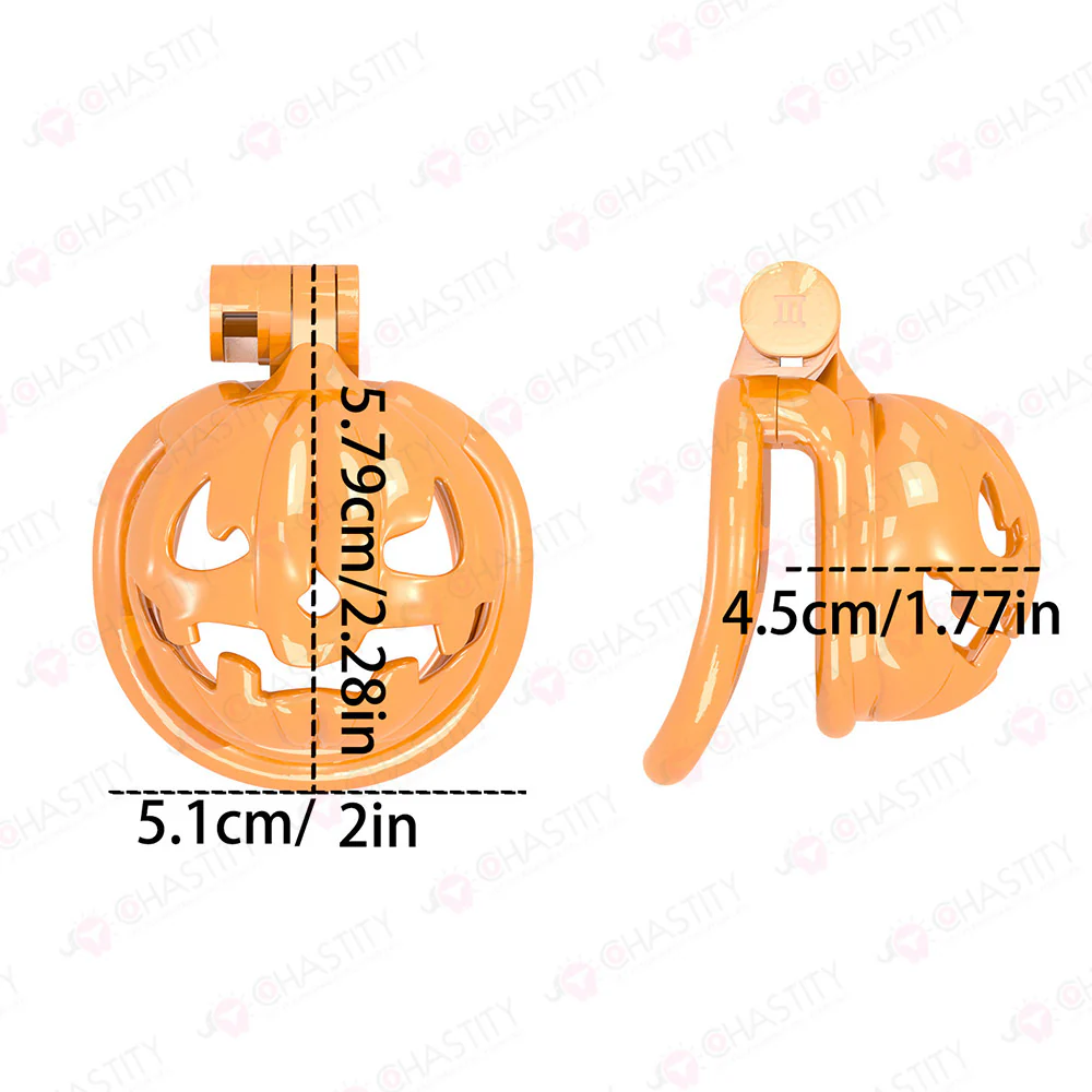 Pumpkin Halloween Chastity Cage - Image 3