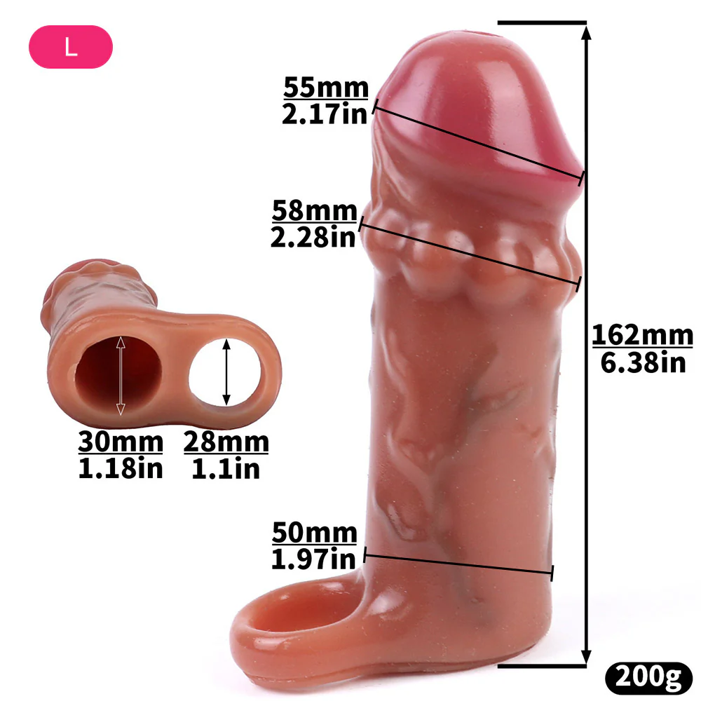 Real Feel Silicone Cock Sleeve - Image 6