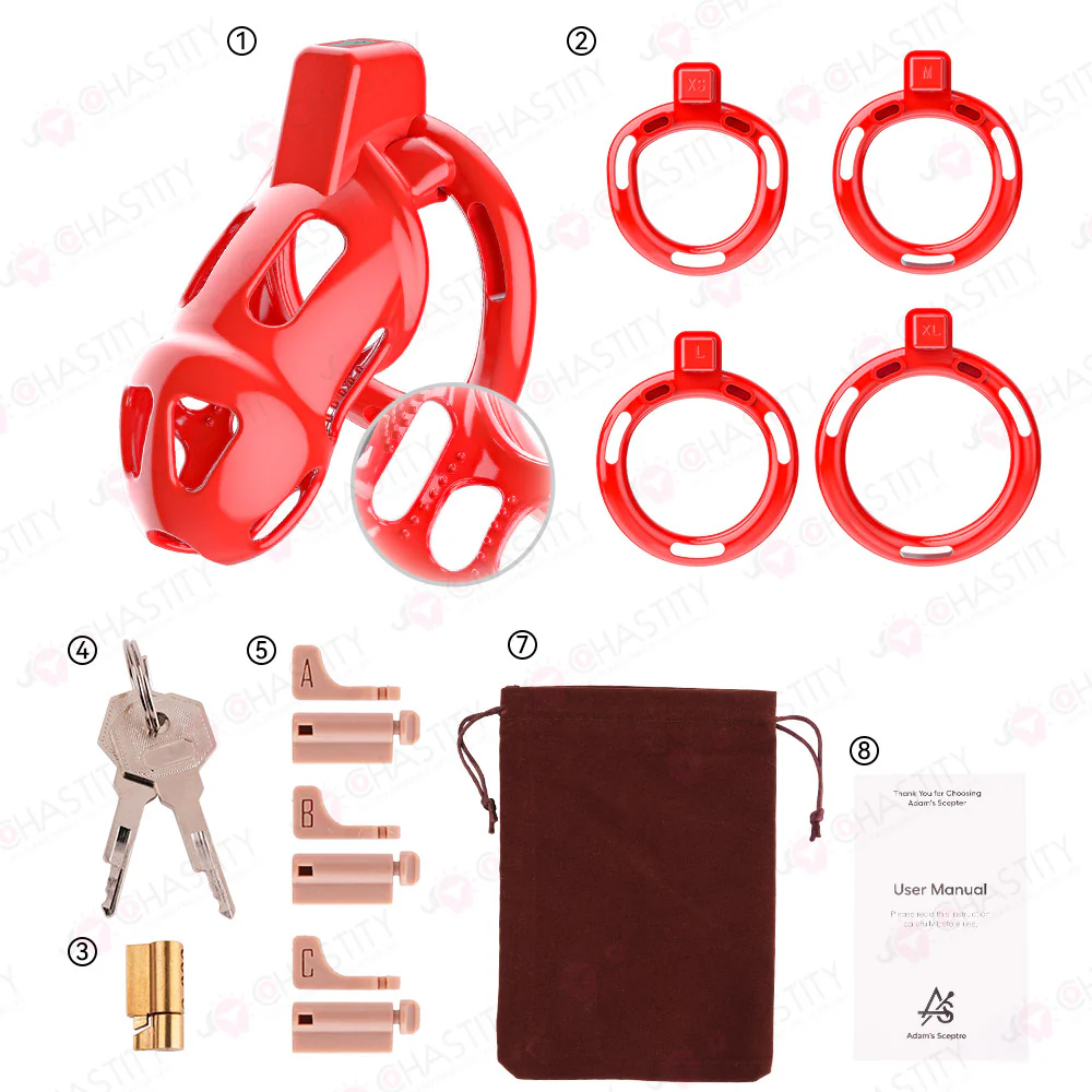 Red Chili Chastity Cage With Internal Bumps - Image 2