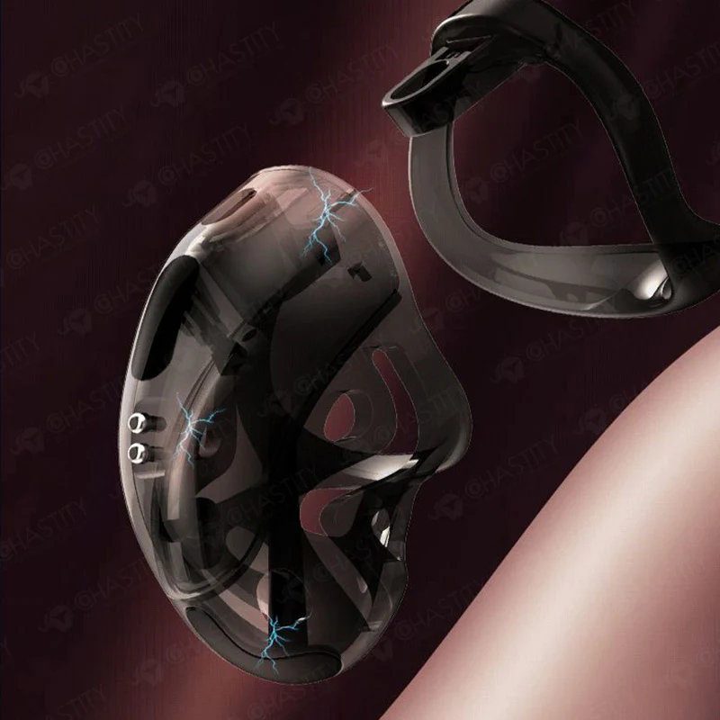 Remote Control Electric Shock Chastity Cage (3 Rings) - Image 12