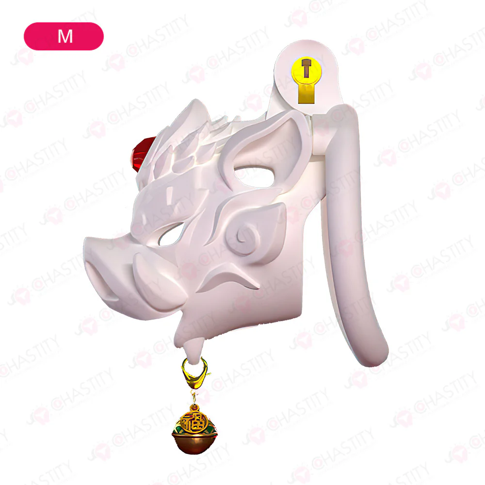 Savage Pig Chastity Cage (Red Agate & Bell ) - Image 5