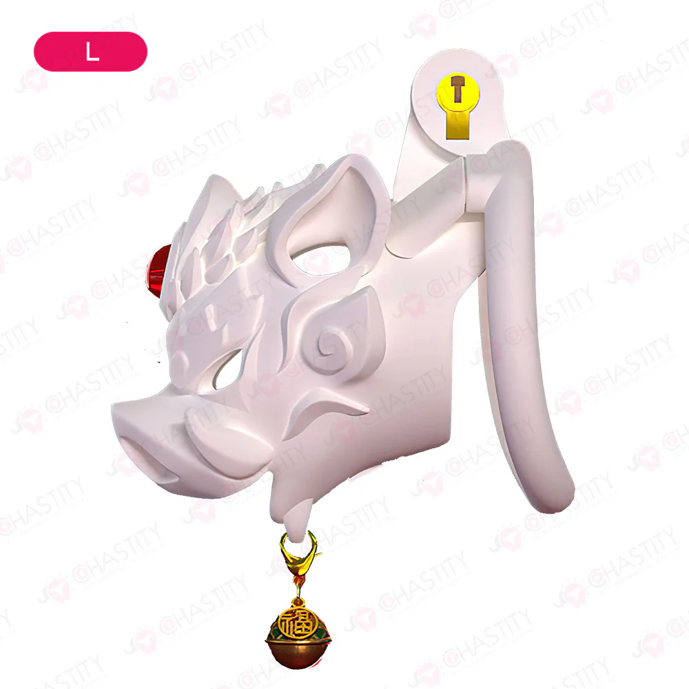 Savage Pig Chastity Cage (Red Agate & Bell ) - Image 6