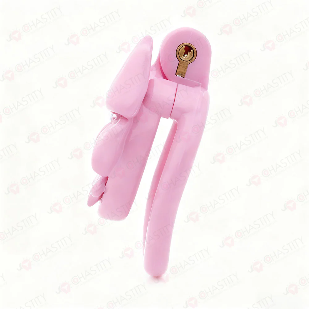 Butterfly Bow & Gem Shemale Chastity Cage - Image 11