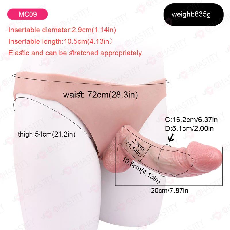 Silicone Realistic Hollow Penis Sleeve Pants - Image 4