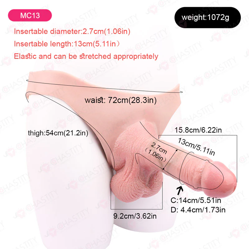 Silicone Realistic Hollow Penis Sleeve Pants - Image 8