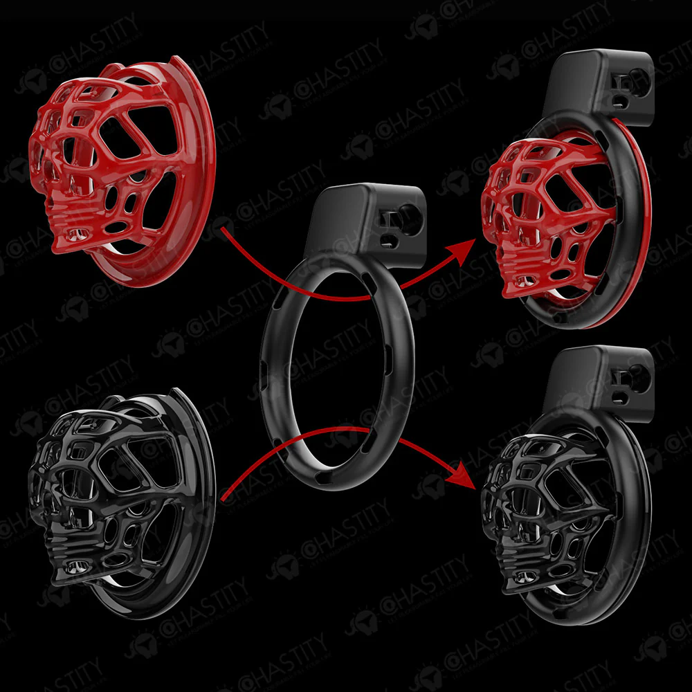 Skull Chastity Dungeon With 6 Rings - Image 2