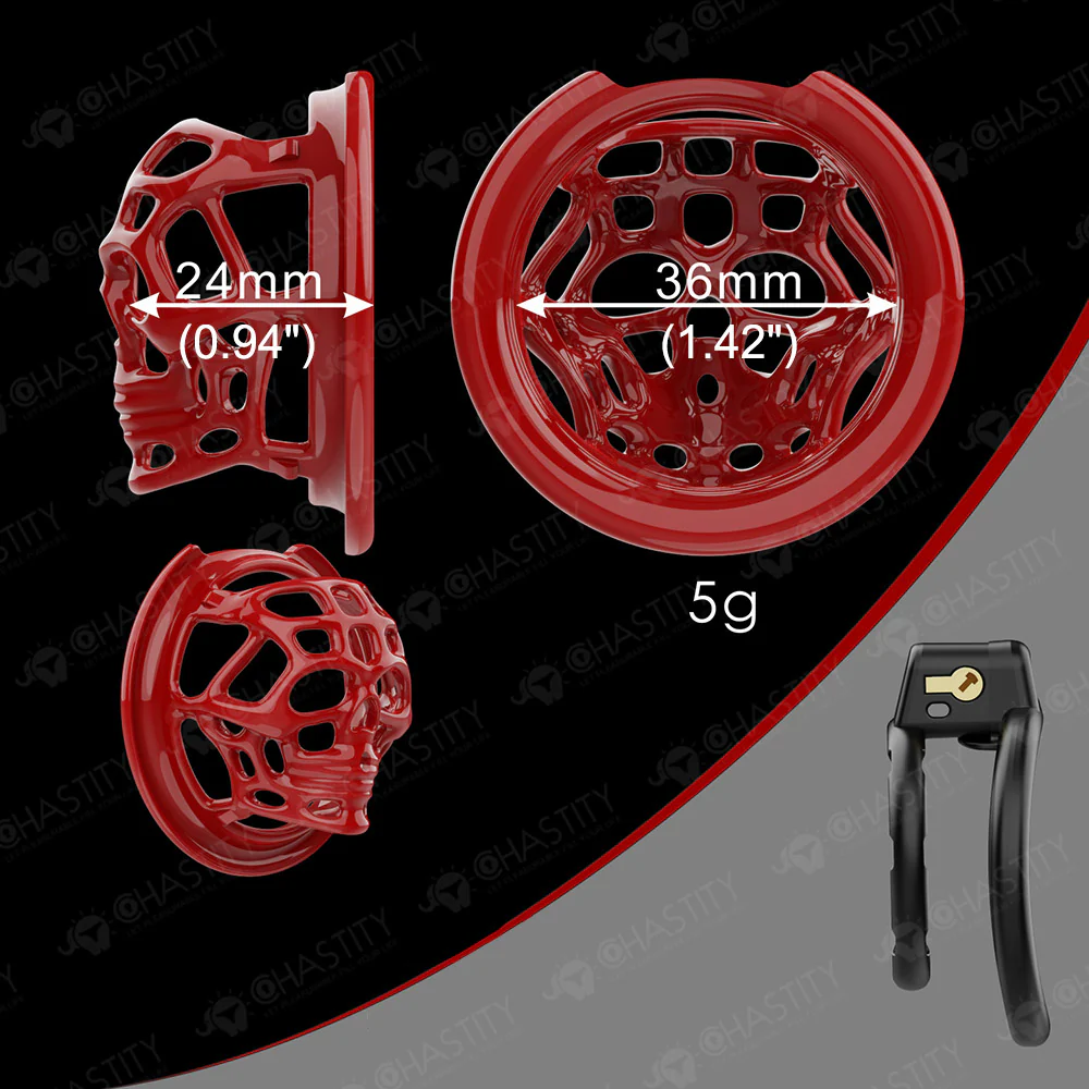 Skull Chastity Dungeon With 6 Rings - Image 4