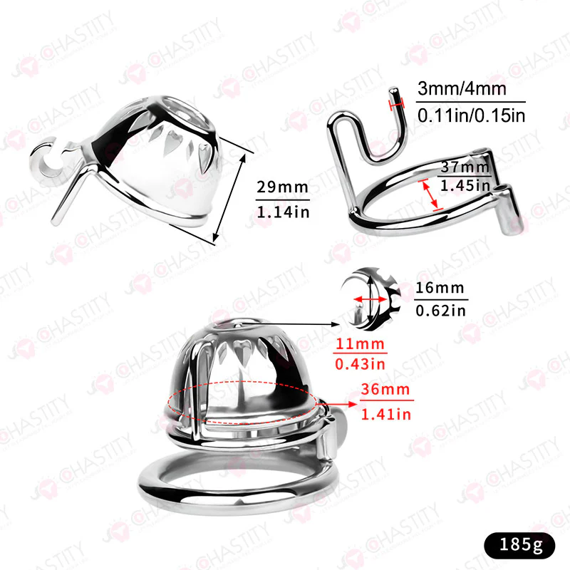 Small Stainless Steel PA Cock Cage - Image 3