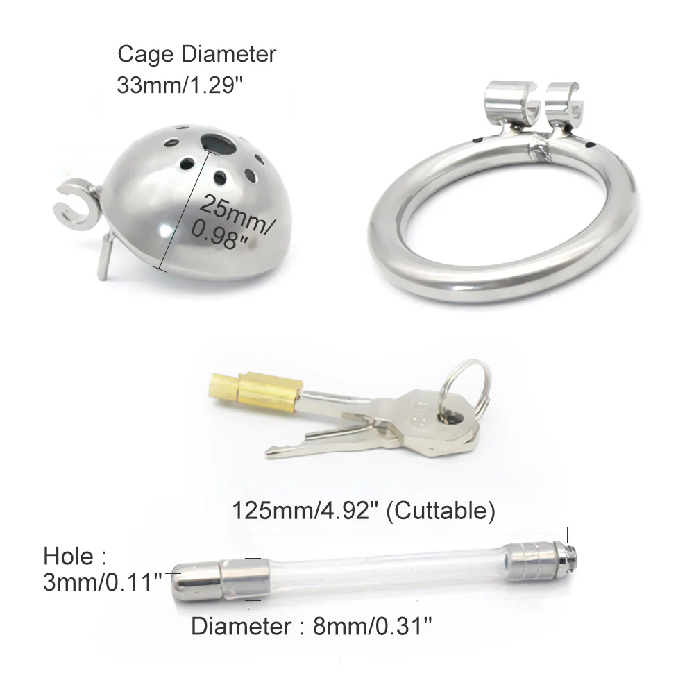 Small Steel Chastity Cage - Image 5