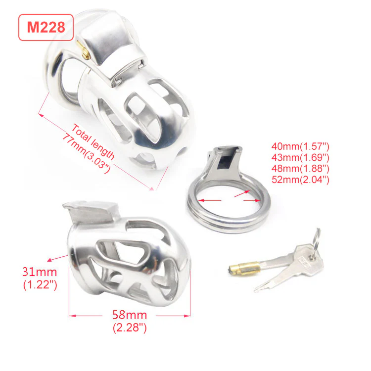 Stainless Steel Male Chastity Device - Image 7
