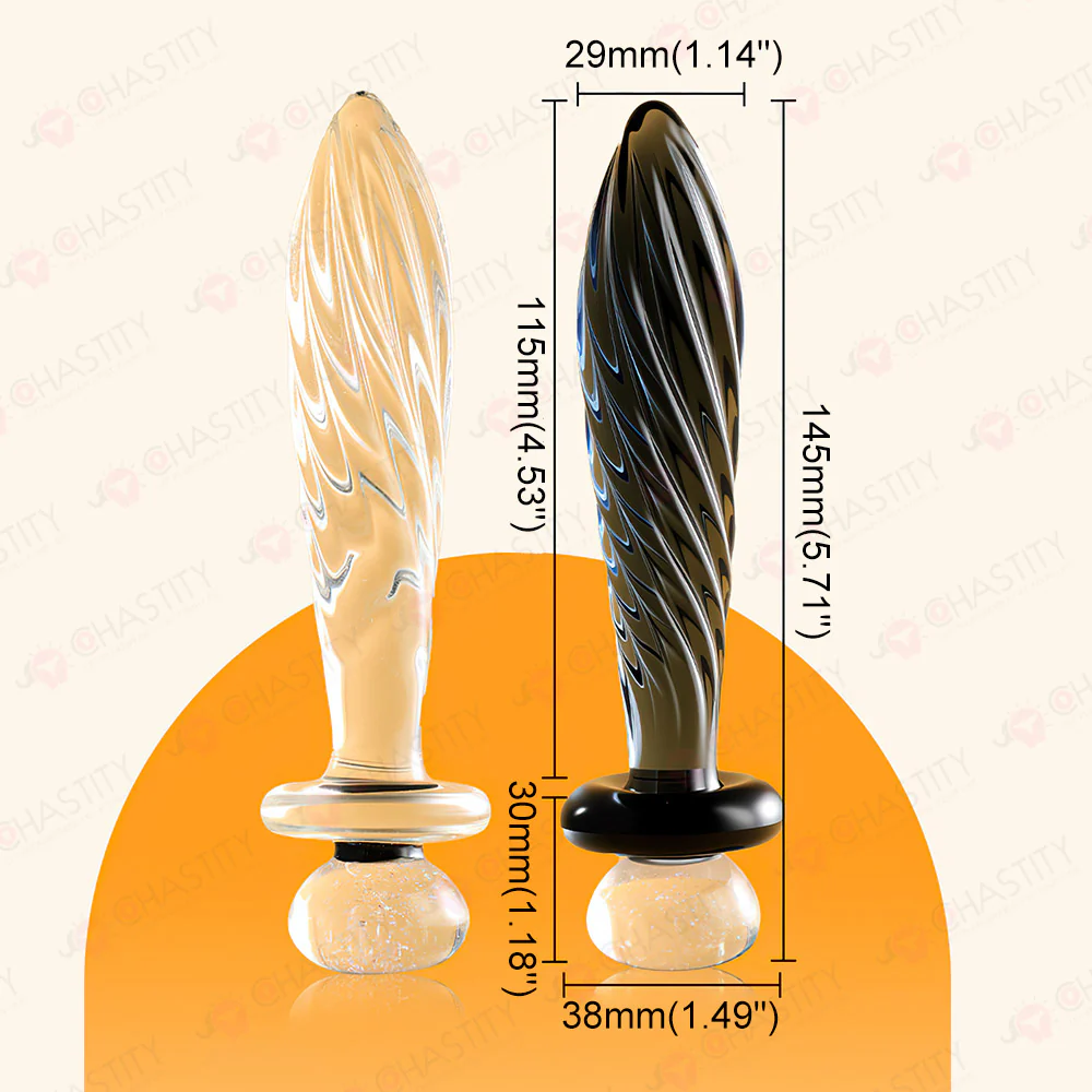 Threaded Glass Anal Plug - Image 3