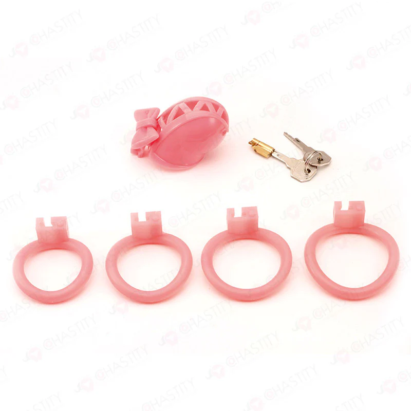 Trans in Lolita-Style Chastity Cage - Image 6