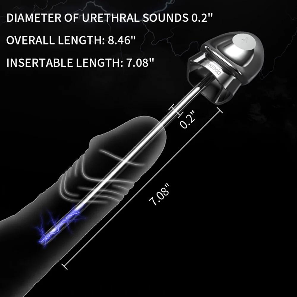 Vibrating & E-stim Metal Urethral Sounds - Image 7