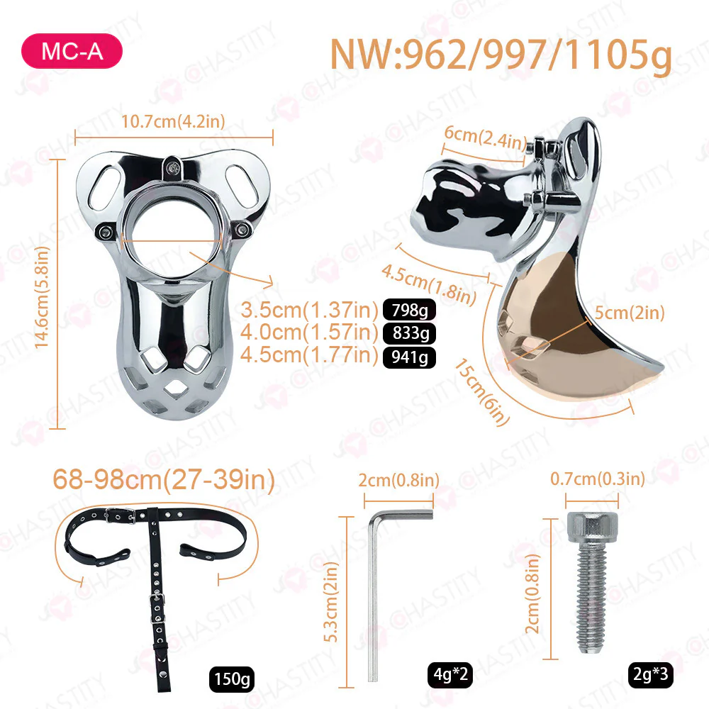 Wearable Chastity Metal Penis Support Device - Image 4